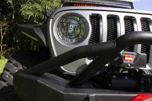 Jeep Wrangler JL Front Bumper - Fishbone Offroad - Mid-Width Winch - Black - `18-`27